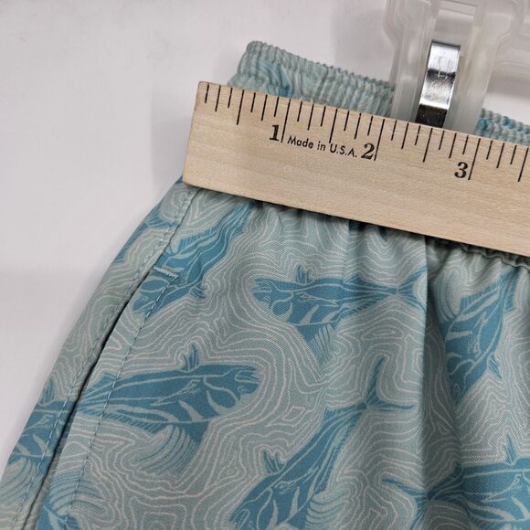 Huk Shorts Mens Large Swimming Trunks‎ Lined Fishing Summer Green All Over Print - Picture 6 of 14